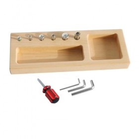 MagiDeal Jeu de Planches à Tournevis pour Enfants, Planche à vis en Bois, Jeu dintérieur, motricité Fine, Jouet dapprentiss