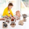 Accessoire Cuisine Enfant Kit de Cuisine pour Enfant Petit Électroménager Cafetière, Mixer, Blender Jeu Dimitation Jouets de