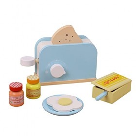 Xiaolan Cuisine en Bois?Jeu DImitation en Bois-Cuisine-Grille Pain?Machine À Pain en Bois Cuisine Les Enfants Font Semblant 