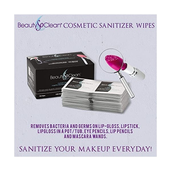 BeautySoClean Cosmetic Sanitizer Wipes 100/pack by Beauty So Clean