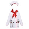 CHICTRY Déguisement Chef Cuisinier Filles Garçons Jeux de Rôle Uniforme Chef Cosplay Robe + Chapeau Costume Carnaval Fête Par