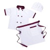 Alvivi Enfant Chef Cuisinier Costume Halloween Costume Fête Déguisement Jouet Cadeau Jeu de Rôle Costume de Chef Cuisine Chem