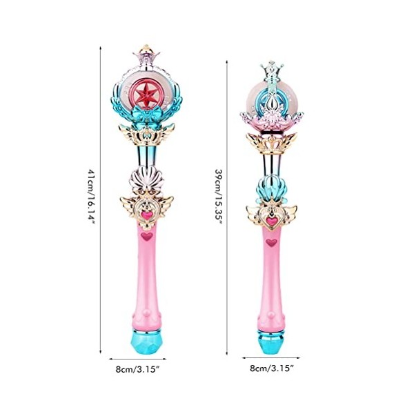 Cricia Bâton de fée Magique, Baguette de Princesse Lumineuse pour Enfants, Accessoire de Jeu de rôle, Cadeau danniversaire p