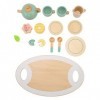 Wifehelper Feel Play Tea Party Set Dessert Thé Ensemble Cadeaux Accessoires Simulation Cuisine Théière Jouer Maison Combinais