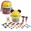 DISNEY MICKEY, Seau à Outils avec Casque de Chantier, 25 Pièces, Jouet pour Enfants Dès 3 Ans, MCC03