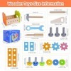 Auniq Jouet en Bois Outils pour Enfant DIY Jouet Boite a Outils Enfant,Jeux Montessori Educatifs Parcours Motricité Bébé Joue