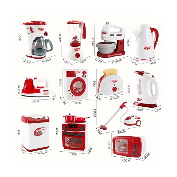 Électroménager pour Enfants Accessoire Cuisine Enfant Jouets de Cuisine de Simulation Cafetière, Mixer, Blender Jeu Dimitati