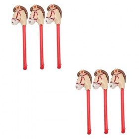 Totority 6 Pièces De Tête De Cheval Gonflable Jouet Marteau Tête De Cheval sur Un Faveurs De Sport Décor De Jungle Jeux en Pl