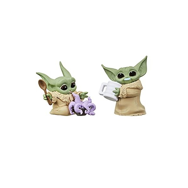 Star Wars The Bounty Collection The Child, Série 3, Pack de 2 Figurines, Soupe aux tentacules Surprise, Moustache de Lait Ble