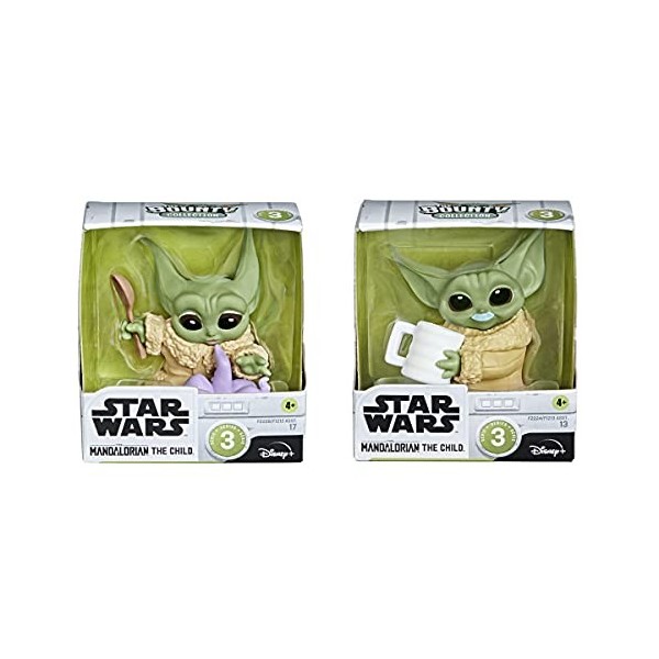 Star Wars The Bounty Collection The Child, Série 3, Pack de 2 Figurines, Soupe aux tentacules Surprise, Moustache de Lait Ble