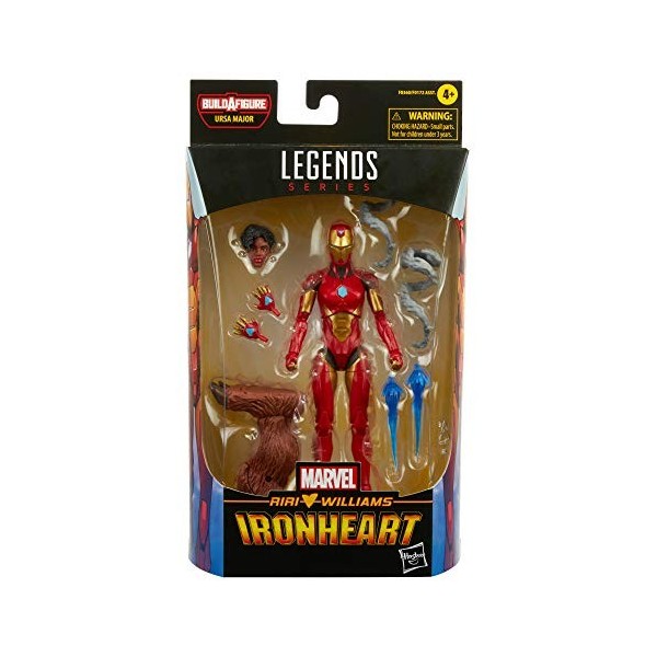Hasbro Marvel Legends Series, figurine Ironheart de 15 cm, design et articulations premium, avec 5 accessoires et pièce Build