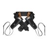 Leatherlook "BLACK AUTHENTIC WESTERN DOUBLE HOLSTER AND BELT" -