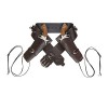 Leatherlook "BLACK AUTHENTIC WESTERN DOUBLE HOLSTER AND BELT" -