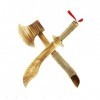 Zhou-long Hache en bois pour enfants avec couteau et machette, jeu dextérieur fait à la main avec corde de chanvre et tradit