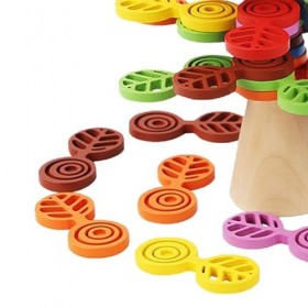 MagiDeal Blocs darbres empilables, jouets de construction de jeux déquilibre, motricité fine pour les enfants