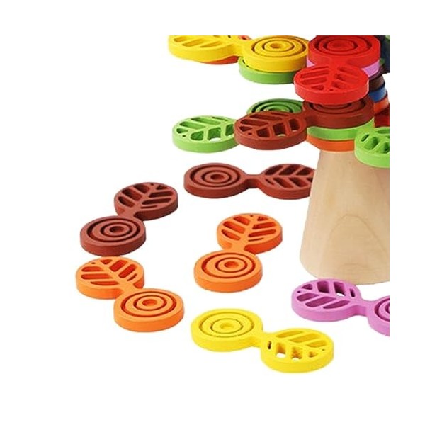 MagiDeal Blocs darbres empilables, jouets de construction de jeux déquilibre, motricité fine pour les enfants