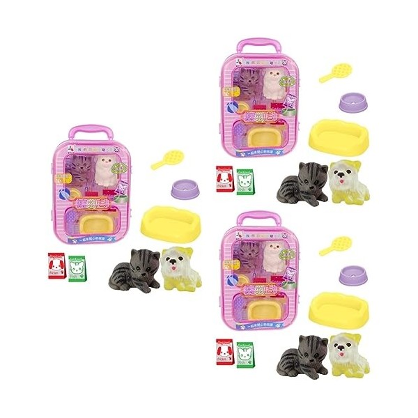 Toyvian 3 Ensembles Jouer Ensemble Jouer Le Long Facile À Nettoyer Kidtoy Jeu De Rôle Jouet Maison De Jeu Jouet Jouets pour J