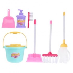 TOYANDONA 7 Pièces 1 Ensemble De Nettoyage Et De Nettoyage Pelle Et Balai Jouets Kit De Jouets De Balayage Jouets De Simulati
