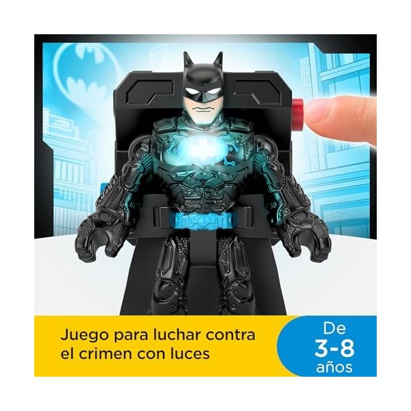 Imaginext Dc Super Friends Coffret Bat-Tech 5 Figurines Articulées Et Lumineuses, Jouet Pour Enfant De 3 À 8 Ans, Gxd67