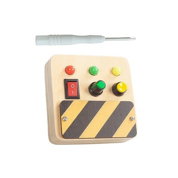 perfk Switch Busy Board Motricité fine Lumières Switch Toy Formation des doigts Jeu de rôle Jouet de voyage Jouet Montessori 