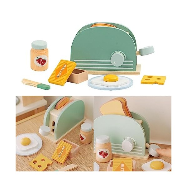 Imitation Cuisine Jouets Machine À pour Enfants Cuisine Enfants Toast Faire Authentique Grain Bois Finition Jouets Machine À 