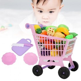NOVAZEN Mini Chariot De Courses, Ensemble De Jeu De Supermarché, Chariot en Plastique Durable, Simulation De Voiture à Pousse