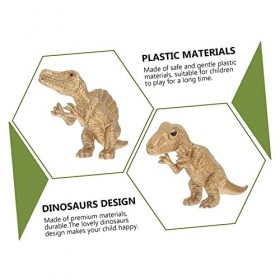 ibasenice 8 Pièces Costume De Dinosaure Doré Enfants Costume Coffret Cadeau Or Décor Imité Dinosaures Jouets Enfants Dinosaur