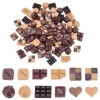 OLYCRAFT 96pcs 12 Styles Cabochons en Résine de Chocolat Imitation de Chocolat Alimentaire Artificiel Ensembles de Résine de 