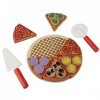 RiToEasysports Jouet à Pizza en Bois, Jeu de Pizza coloré pour Enfants, Jouet Durable pour Faire Semblant de Couper des Alime