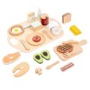 URFEDA Accessoire Cuisine en Bois Petite Fille, Cuisine Aliments Jouet en Bois, Jouet dapprentissage éducatif, Cuisine Jeu d