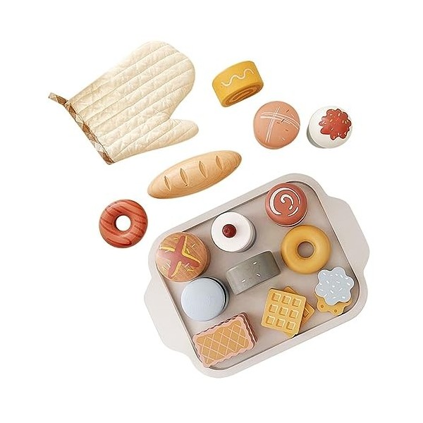 URFEDA Accessoire Cuisine en Bois Petite Fille, Cuisine Aliments Jouet en Bois, Jouet dapprentissage éducatif, Cuisine Jeu d