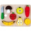 WDK PARTNER - A1202448 - Jeux dimitation - Fruits et légumes bois à découper