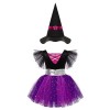 Oyolan Enfant Fille Déguisement Sorcière Robe Citrouille Tutu Robe Princesse Costume Halloween Spectacle Cadeau Halloween 2-1