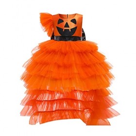 Xiaojiu DéGuisement Enfant Fille Deguisement Halloween Enfant Sorciere,Costume Halloween 3 Ans Robe De Noel Fille 6 Ans Degui