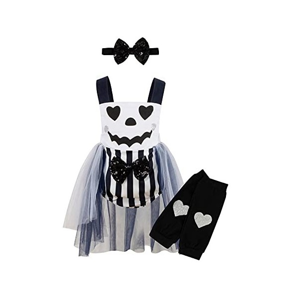 Xiaojiu DéGuisement Enfant Fille Deguisement Halloween Enfant Sorciere,Costume Halloween 3 Ans Robe De Noel Fille 6 Ans Degui