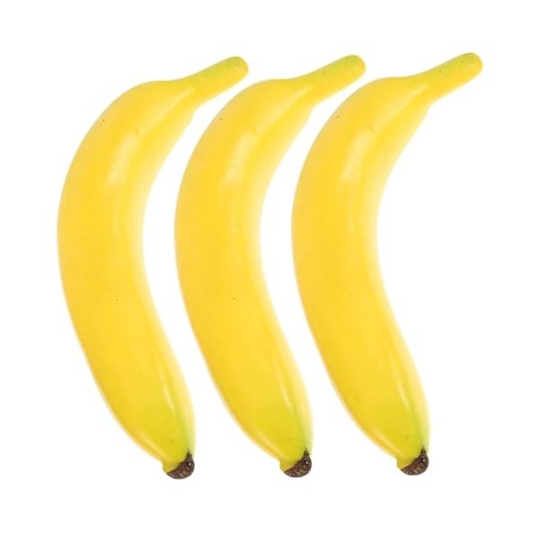 Abaodam Décoration 3 Pièces Décor Bananes Imitation Banane Parure Scène Parure Simulée Banane Simulation Banane Vitrine Parur
