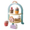 Ensemble de Nourriture Miniature pour Maison de Poupée, Jouets de Miniatures Alimentaires en Bois Jeu de Rôle Mini Gâteau Kit