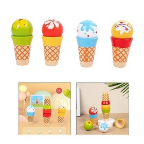 Greabuy Jeu Rôle Vente Crème Glacée Jouets Maisons Jeu Simulation Magasin Jouets Expérience Artistique Manuelle Magasin Crème