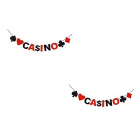 Toyvian Décoration De Fenêtre Bannière De Fête De Casino 2 Pièces Bannière De Poker De Casino Bannière De Jeu De Poker Banniè