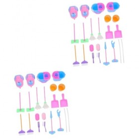 ibasenice 4 Ensembles 18 Pièces Ensemble DOutils De Nettoyage Meubles De Maison De Poupée Miniatures Enfants Jouent Au Balai