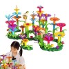 Foway Jouets empilables de Fleurs - Jouets empilables de Construction de Fleurs | Jeu dempilage de Construction de Fleurs ré