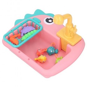 Ensemble de Jeu dévier, Jouet de Vaisselle en Plastique à Motif de Dinosaure, Couleur Vive, pour Enfants, pour la Maison