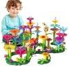 ZONEWD Ensembles de Jouets de Blocs de Jardin de Fleurs | Jeu dempilage de Jouets de Blocs de Fleurs de Jardin,Jeu dempilag