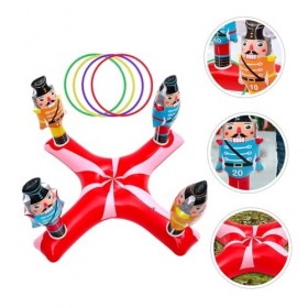 Didiseaon 1 Ensemble De Jouets De Noël Anneau De Lancer en PVC Décor De Piscine De Noël Anneaux Casse-Noisette De Noël Lancer