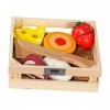 Ensemble de cuisine pour enfants, jeux de nourriture en bois, jeu classique, faire semblant de des fruits et légumes, faux al