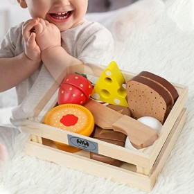 Ensemble de cuisine pour enfants, jeux de nourriture en bois, jeu classique, faire semblant de des fruits et légumes, faux al