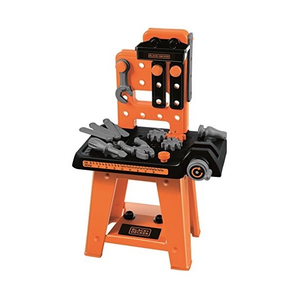 Jouets Ecoiffier – 2305 - Petit Établi Black And Decker pour enfants – Jeu de bricolage – 27 pièces – Dès 18 mois – Fabriqué 