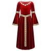 ranrann Robe Renaissance Fille Enfant Déguisement Médiéval Princesse Costume dHalloween Fête Carnaval Cosplay Halloween Tenu