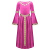 ranrann Robe Renaissance Fille Enfant Déguisement Médiéval Princesse Costume dHalloween Fête Carnaval Cosplay Halloween Tenu