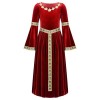 ranrann Robe Renaissance Fille Enfant Déguisement Médiéval Princesse Costume dHalloween Fête Carnaval Cosplay Halloween Tenu